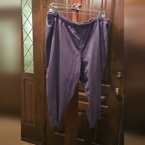 Women's Casual Elastic-Waist  Capri Pants - Gray